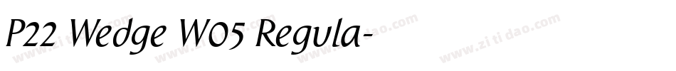 P22 Wedge W05 Regula字体转换